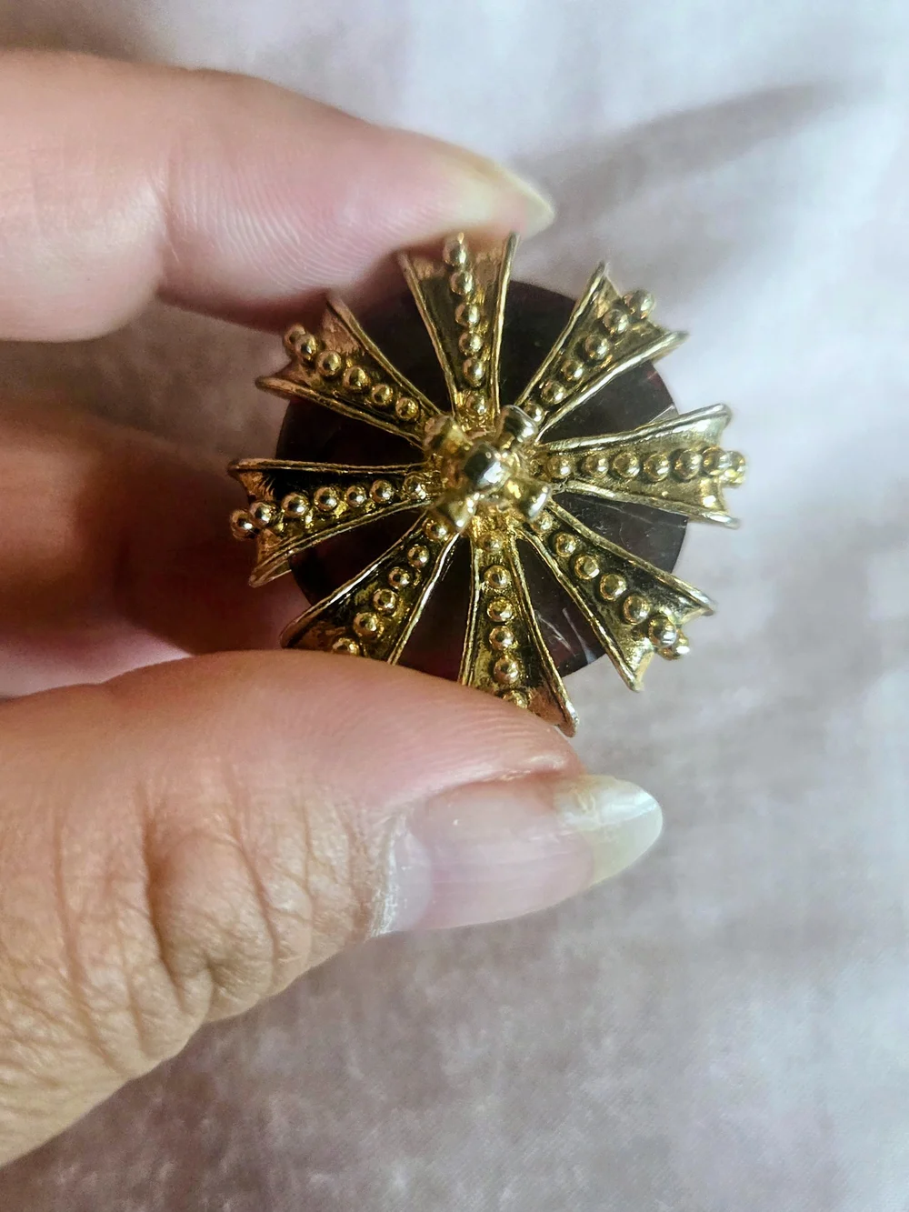 Juicy Couture Gold Accent And Black Stone Pendant Charm